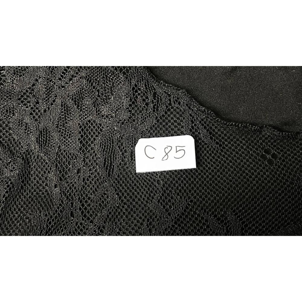 Women‎ Sheer Lace Sexy Long Sleeve Asymmetrical Hem  Mesh Top Gothic Sz S Grunge - Picture 9 of 9
